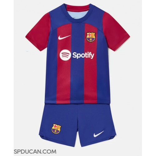 Dječji Nogometni Dres Barcelona Domaci 2023-24 Kratak Rukav (+ Kratke hlače)